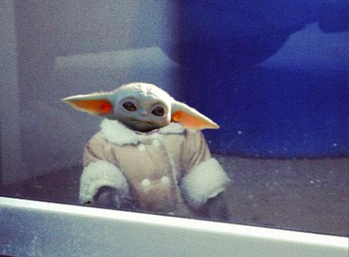 PHOTO Baby Yoda Gazing Out The Window