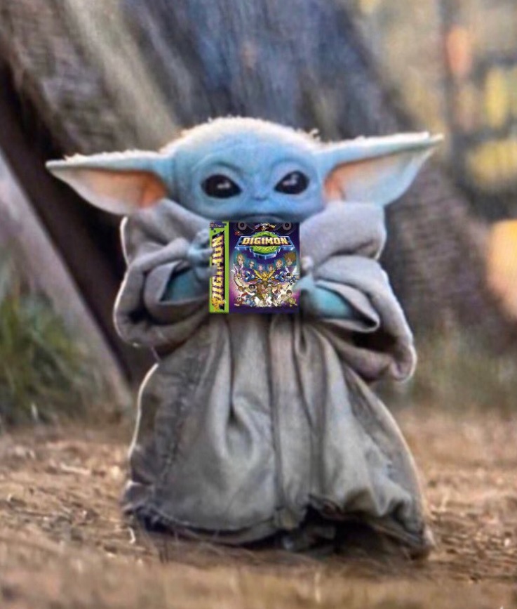 PHOTO Baby Yoda Holding Digimon The Movie Music From The Motion Picture By Various Artists