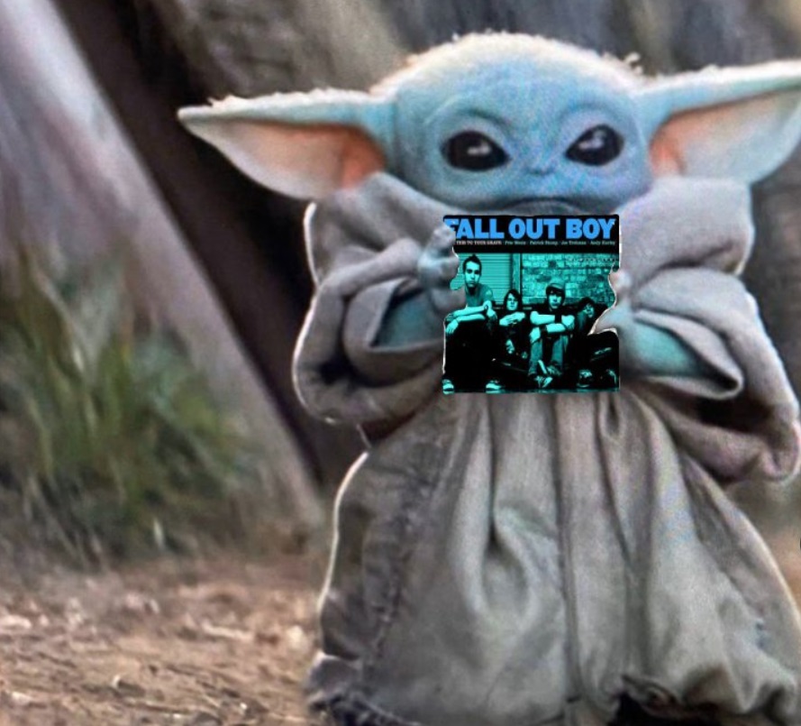 PHOTO Baby Yoda Holding Fall Out Boy Album