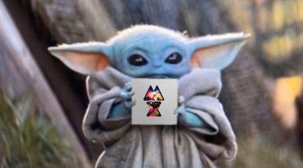 PHOTO Baby Yoda Holding “Mylo Xyloto” By Coldplay