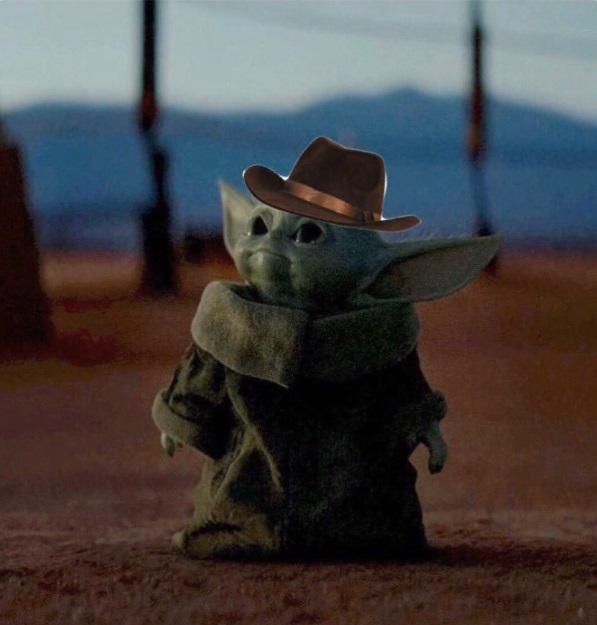 PHOTO Baby Yoda In A Cowboy Hat