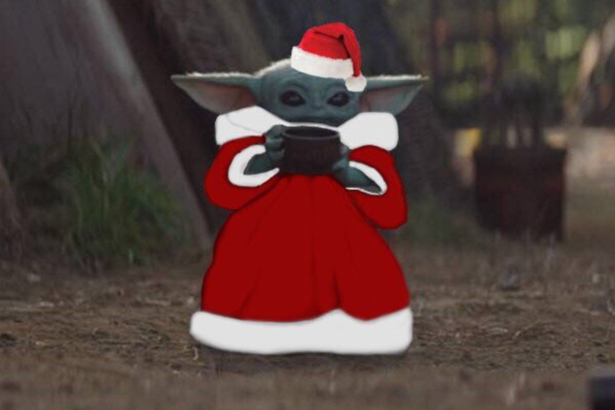 PHOTO Baby Yoda In An Entire Santa Costume