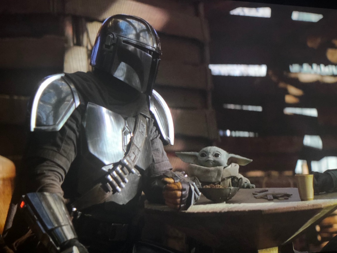 PHOTO Baby Yoda Looking At The Mandalorian Like You're My Savior