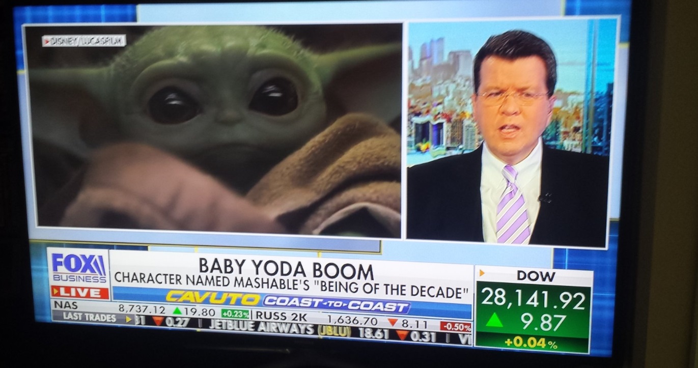 PHOTO Baby Yoda Made It Onto Fox Business