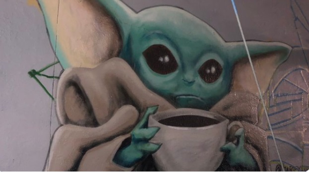 PHOTO Baby Yoda Mural In Wynwood