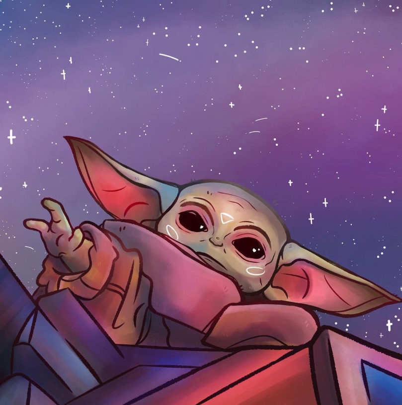 PHOTO Baby Yoda Reaching For The Stars