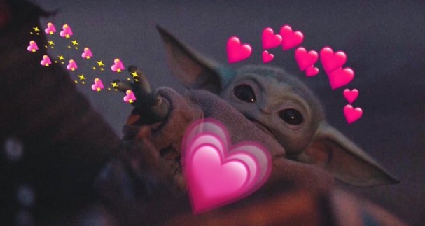 PHOTO Baby Yoda Sending Love