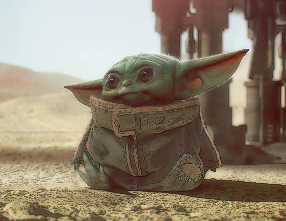 PHOTO Baby Yoda Smirking