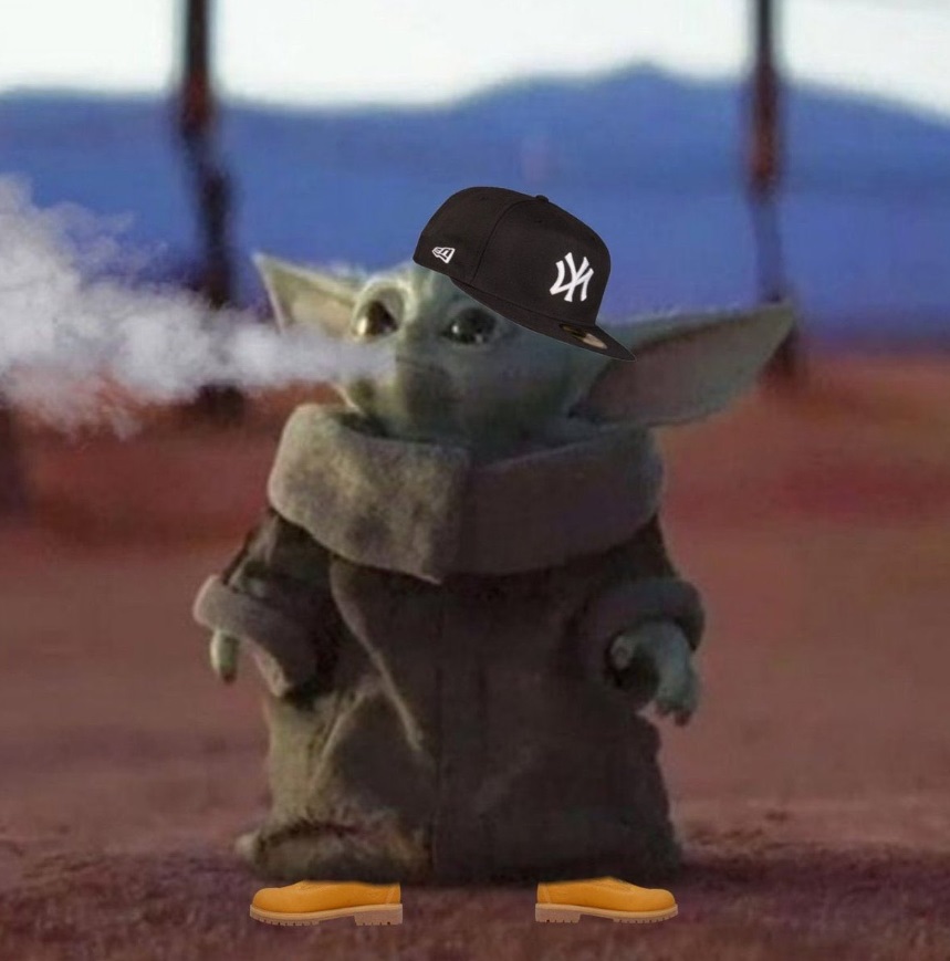 PHOTO Baby Yoda Smoking A Cigarette