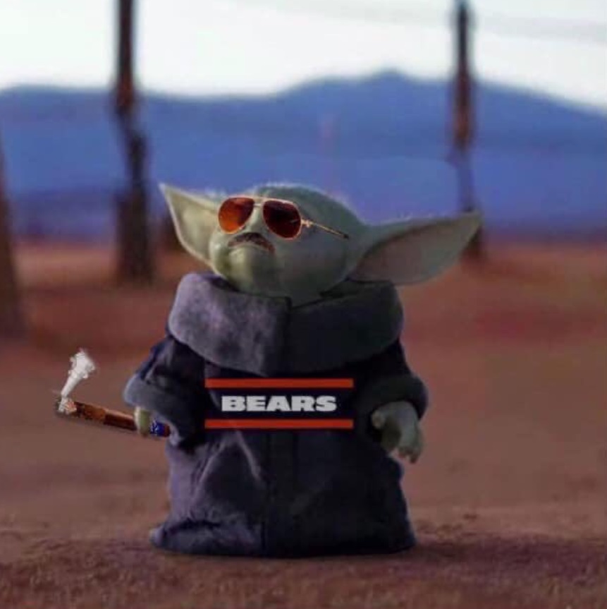 PHOTO Baby Yoda Supporting The Chicago Bears