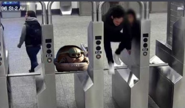 PHOTO Baby Yoda Uses Spaceship To Get Past Airport Customs