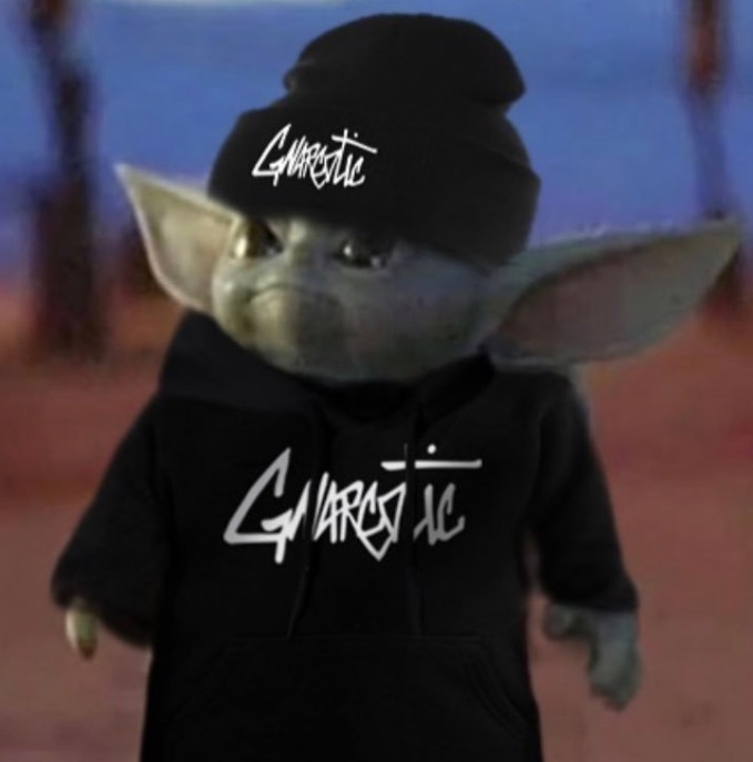 PHOTO Baby Yoda Wearing Gnarcotic Beanie And Hoodie