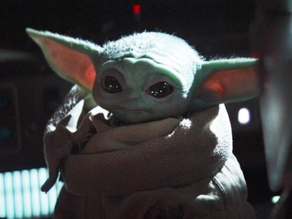 PHOTO Baby Yoda Wrapped In Tiny Blanket