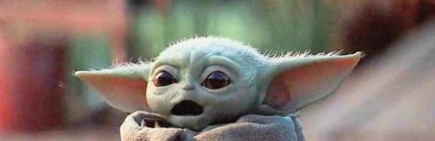 PHOTO Baby Yoda Yawning