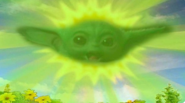 PHOTO Baby Yoda's Face Printed In The Sky Like A Rainbow