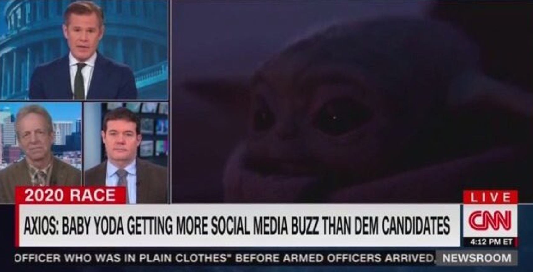 PHOTO CNN Says Baby Yoda Is Getting More Buzz Than Democratic US Presidential Candidates