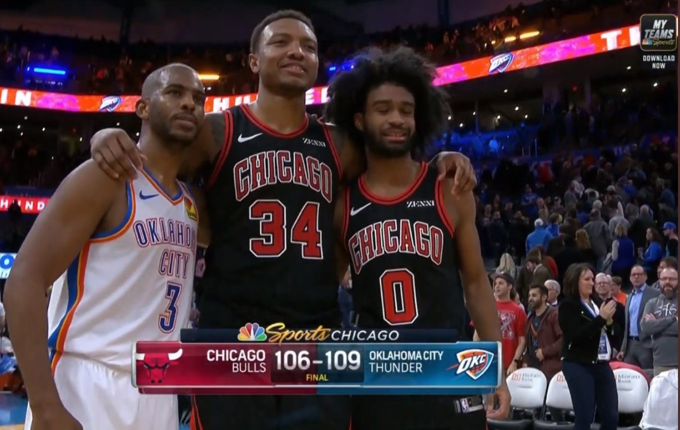 PHOTO Chris Paul Takes Picture With Coby White And Other Bulls Players