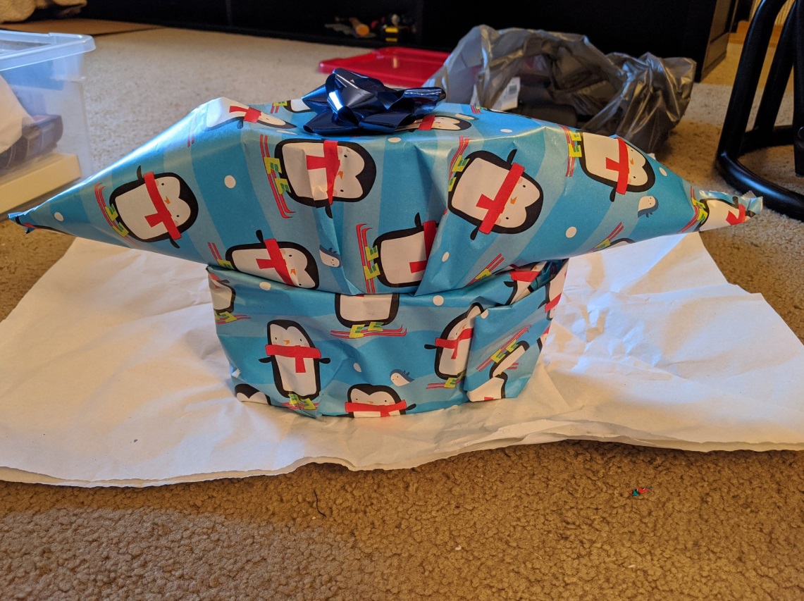 PHOTO Christmas Present Wrapped In The Shape Of Baby Yoda