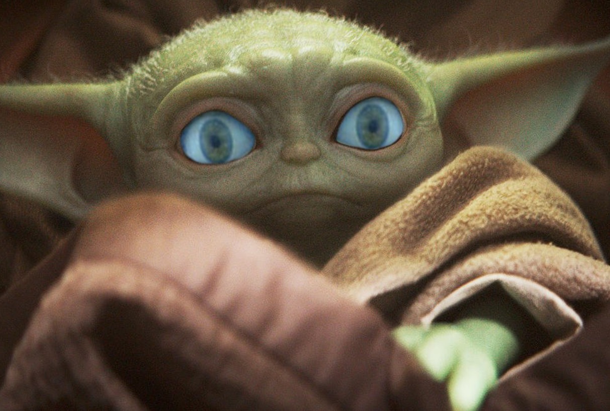 PHOTO Close Up Of Baby Yoda's Alien Eyes