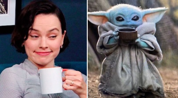 PHOTO Daisy Ridley Does Her Best Baby Yoda Impression