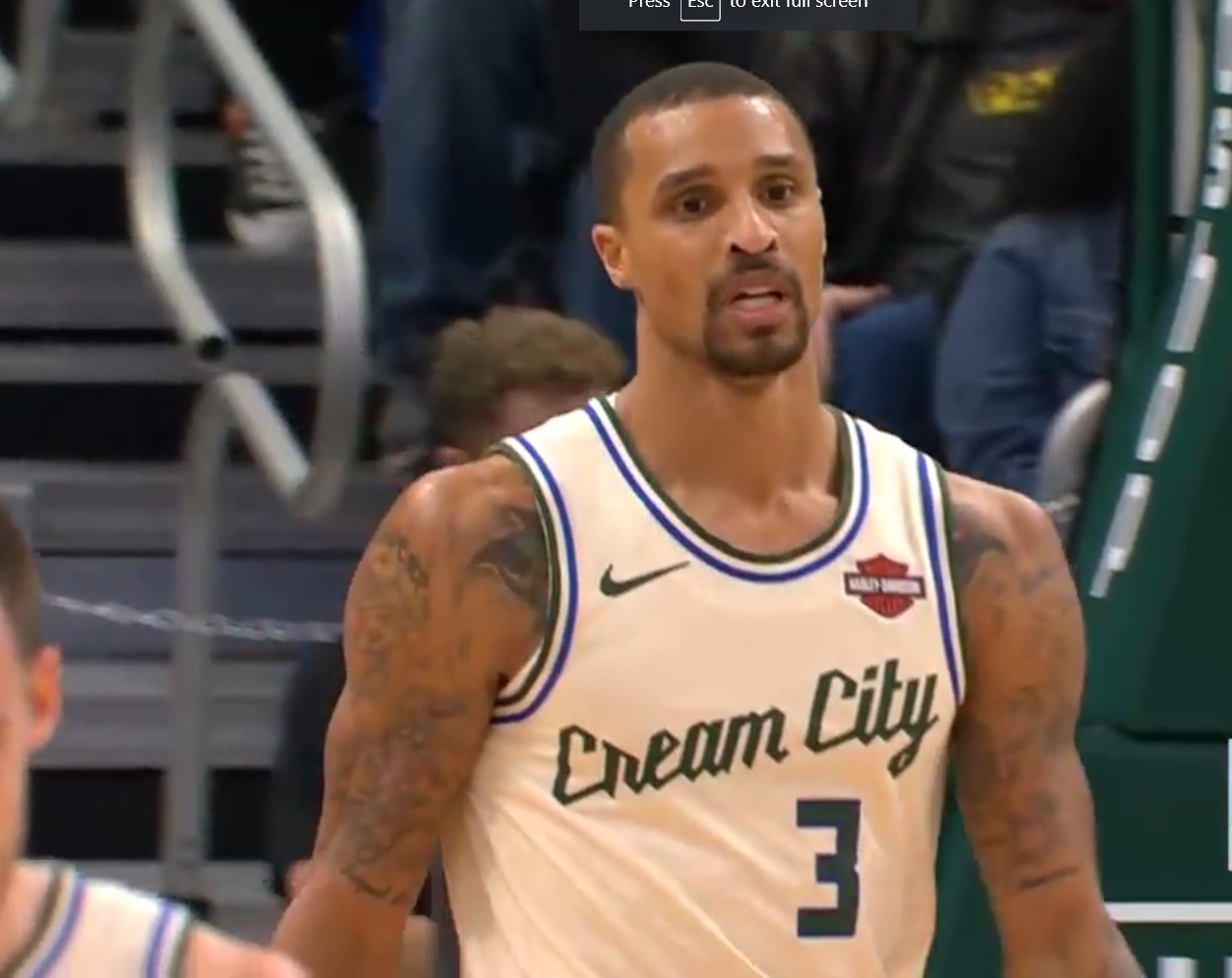 PHOTO George Hill Wearing Cream City Uniform