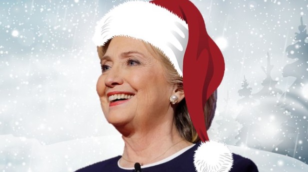 PHOTO Hillary Clinton In A Santa Hat