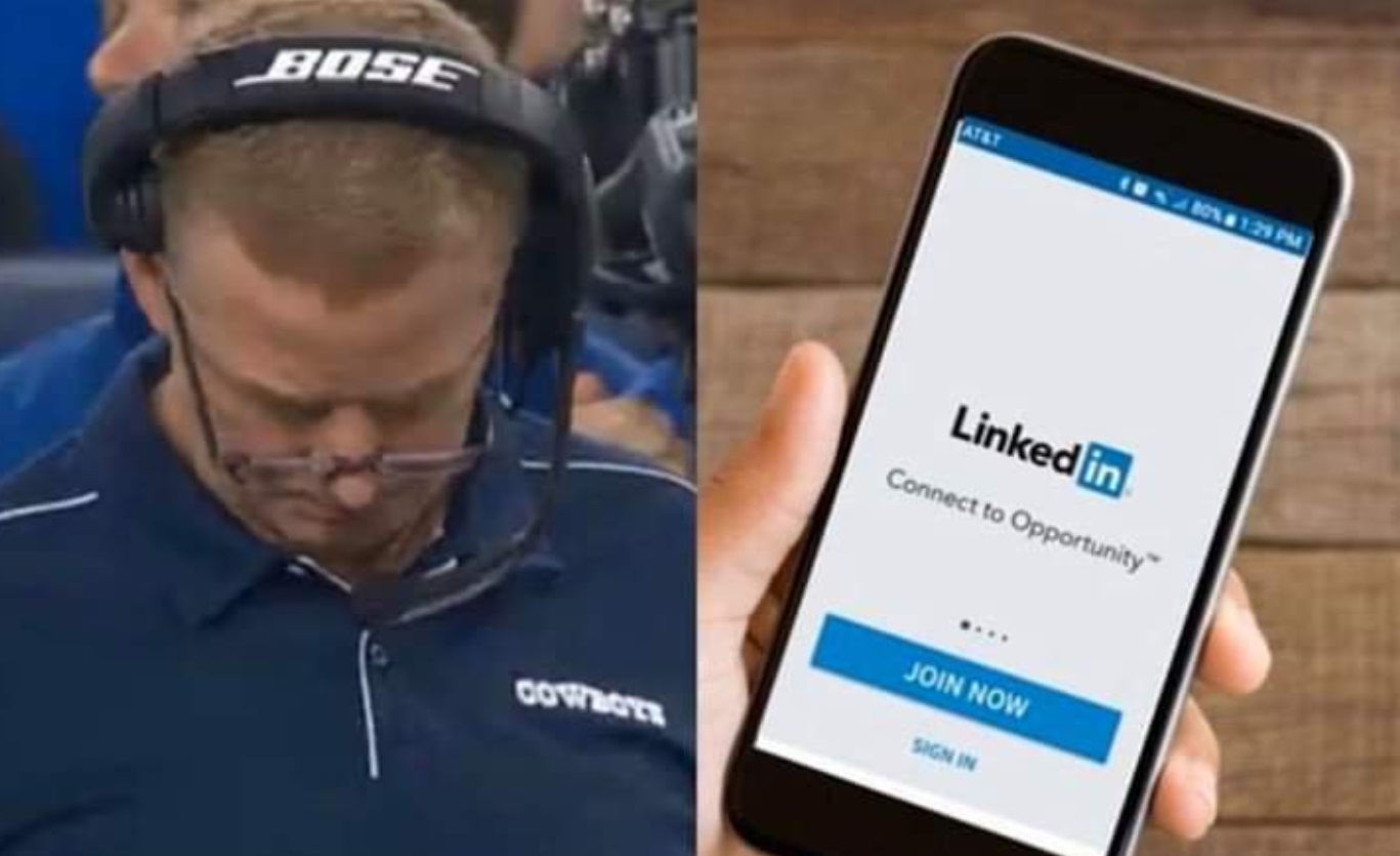 PHOTO Jason Garrett Looking On LinkedIn After Cowboys Loss To Bears