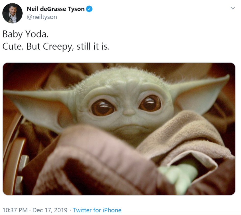 PHOTO Neil Degrasse Tyson Calls Baby Yoda Creepy