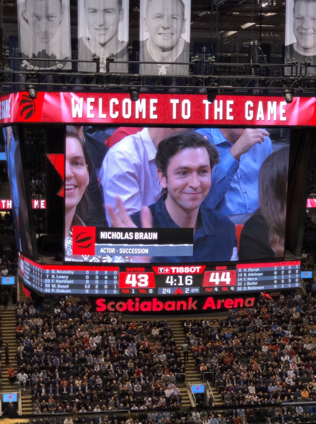 PHOTO Nicolas Braun Shown On Jumbotron At ScotiaBank Arena