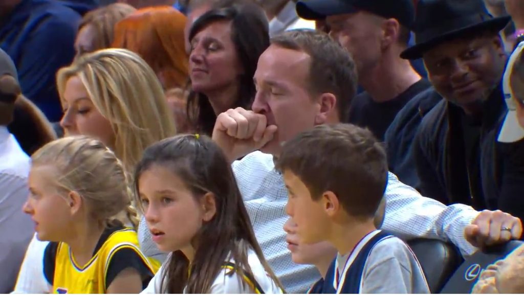 PHOTO Peyton Manning Courtside For Lakers Nuggets With His Wife