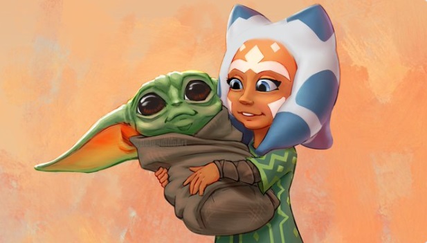 PHOTO Soka Hugging Baby Yoda