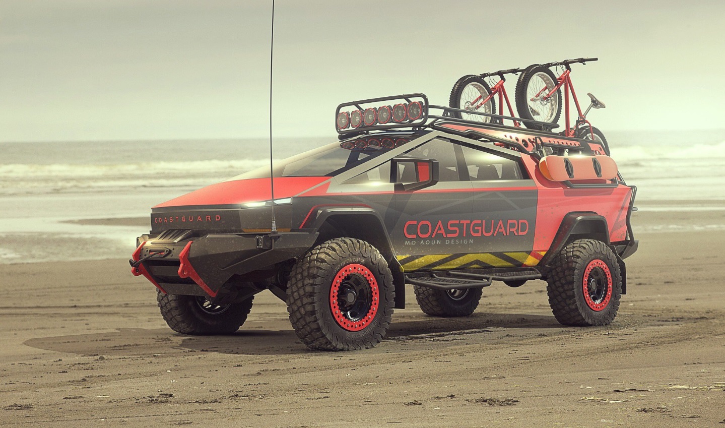 PHOTO Tesla Cybertruck Coastguard Buggy Version