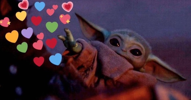 PHOTO Baby Yoda Sending Love Into The Universe