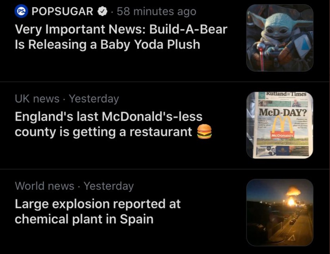 PHOTO Baby Yoda Topped News About A Chemical Explosion In Spain