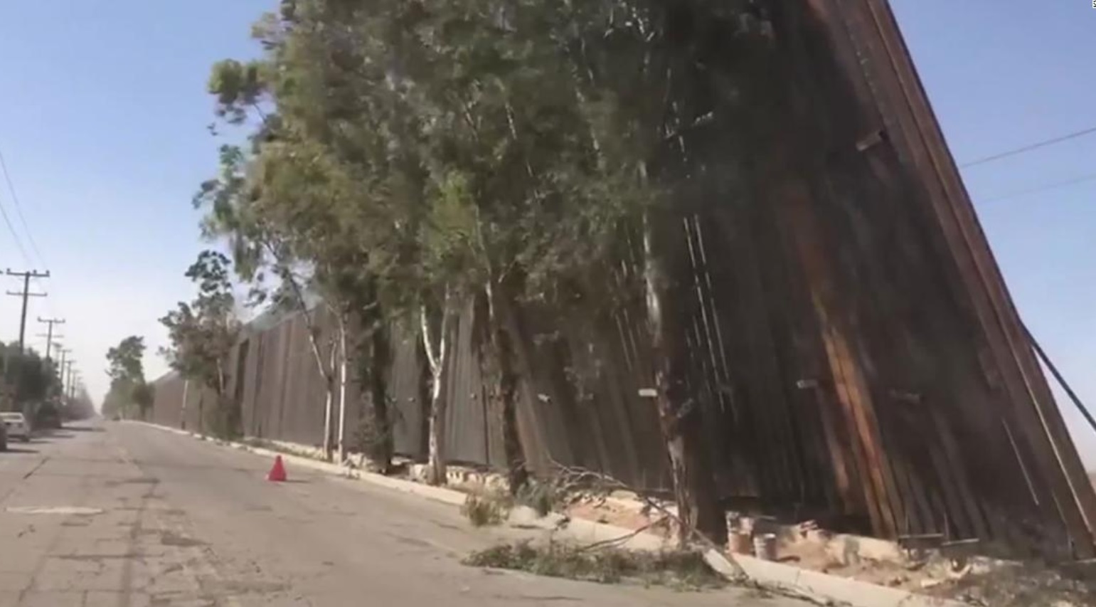 PHOTO Border Wall Between Mexico And California Falls Over