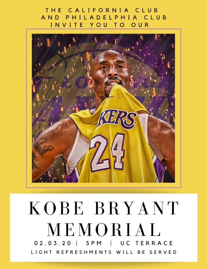 PHOTO Details Of The California Club Holding A Memorial Monday February 3rd For Kobe