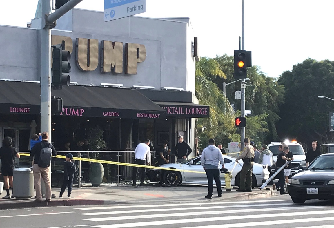 PHOTO Dude Drives And Crashes Ferrari Into Lisa Vanderpump’s West Hollywood Restaurant