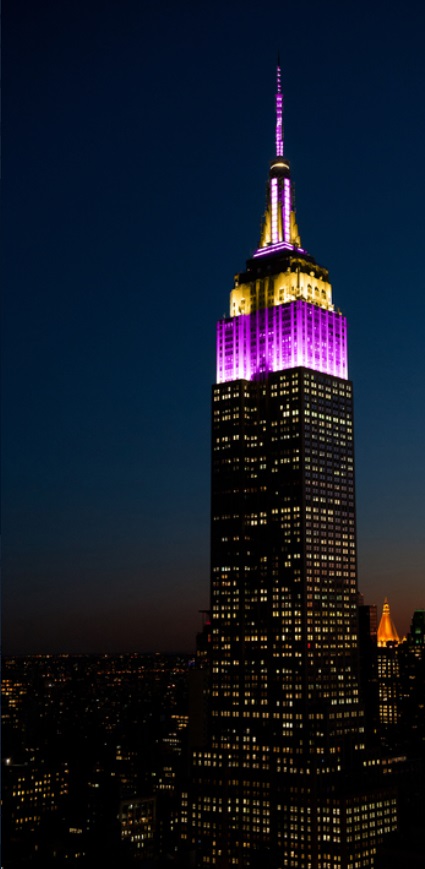 PHOTO Empire State Building Lit Up In Purple And Gold After LSU Wins National Title