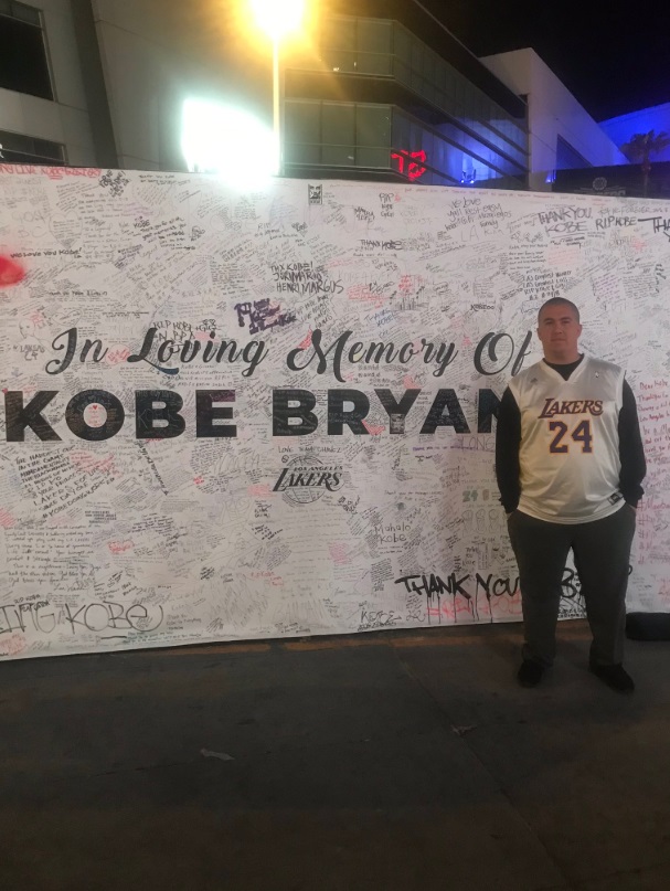 PHOTO In Loving Memory Of Kobe Bryant Board In DTLA With Thousands Of Messages Written On It