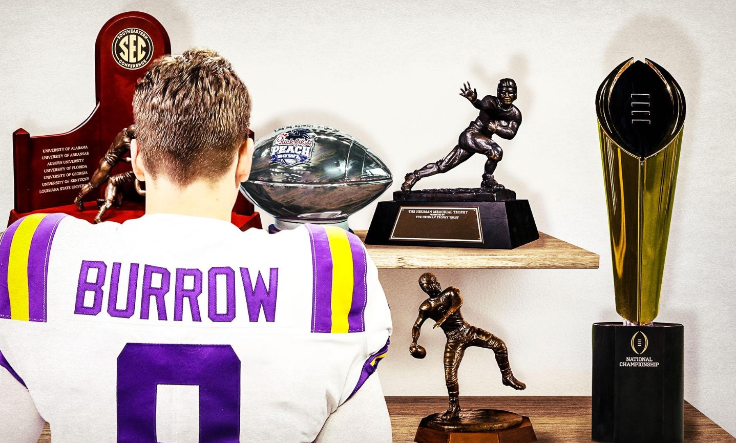 PHOTO Joe Burrow's Trophy Case Has A Lot Of Hardware In It