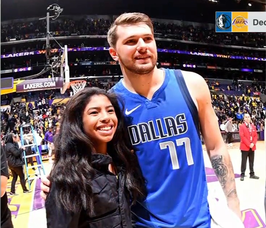 PHOTO Luka Doncic With Kobe Bryant's Daughter Gianna