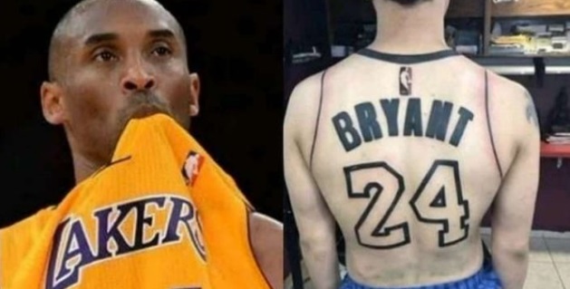 PHOTO Man Tattoos Kobe's Jersey On his Back