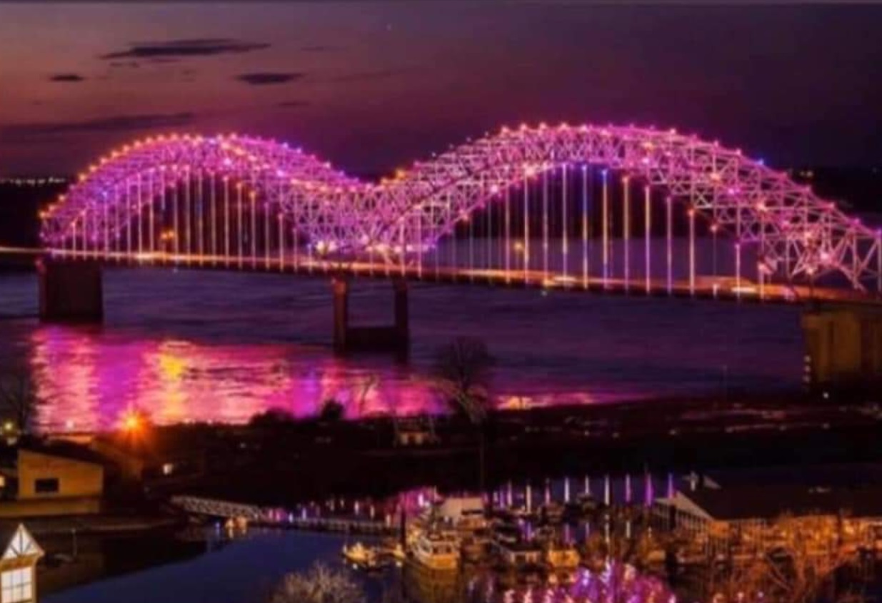 PHOTO Memphis Lights Up Bridge Purple And Gold For Kobe Bryant