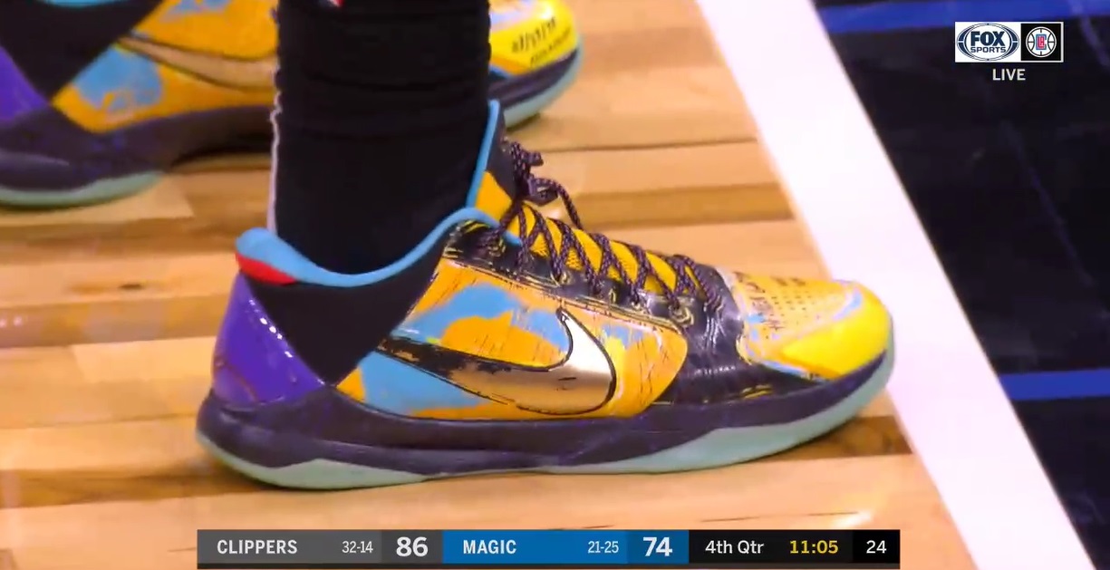 PHOTO Montrezl Harrell Wearing Multicolored Kobe 5's To Honor The Legend