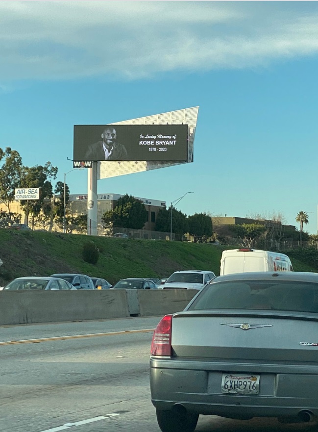 PHOTOS Kobe 4 Ever And In Loving Memory Of Kobe Bryant On The 405 Freeway Both Directions 