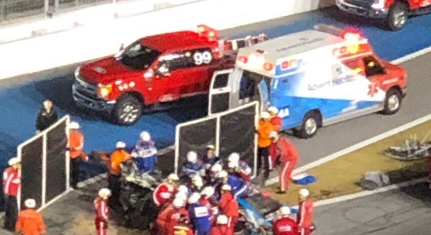 PHOTO Ambulance Treating Ryan Newman On The Scene