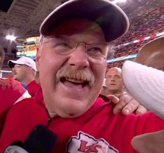 PHOTO Andy Reid Smiling In Pure Bliss After Winning Super Bowl