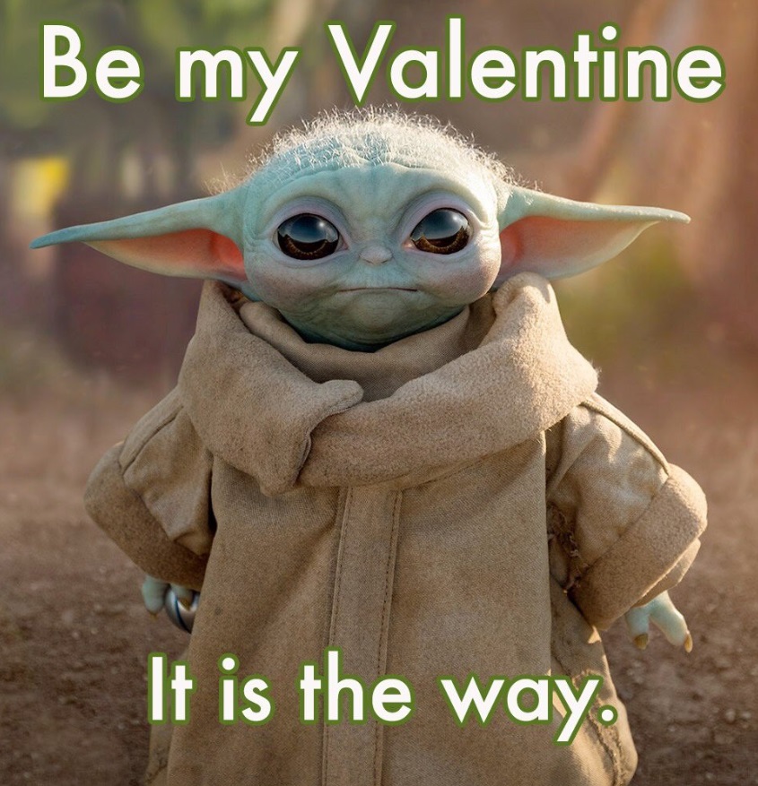 PHOTO Baby Yoda Be My Valentine