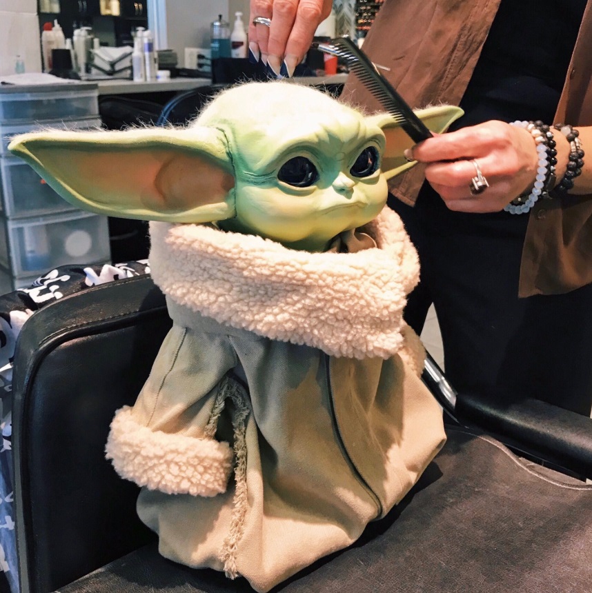 PHOTO Baby Yoda Getting His First Haircut