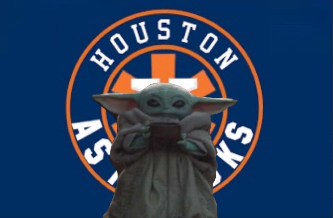 PHOTO Baby Yoda Hates The Astros